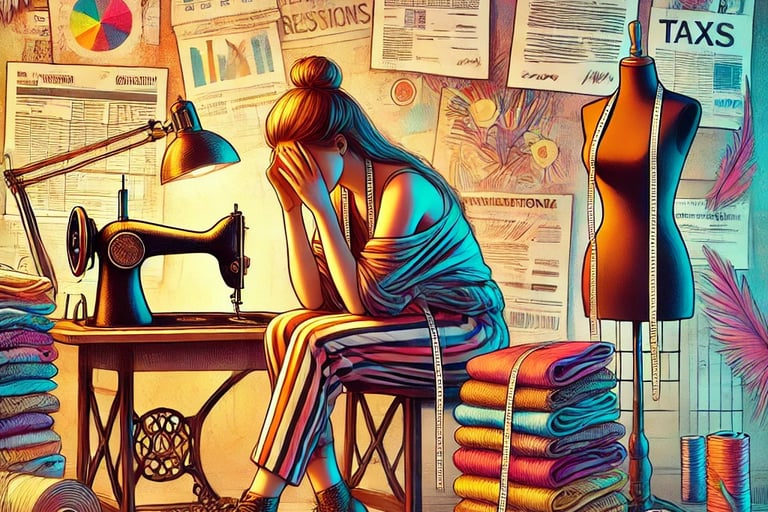 Une créatrice face aux défis croissants de l'entrepreneuriat : entre lourdes obligations fiscales, administratives écrasantes