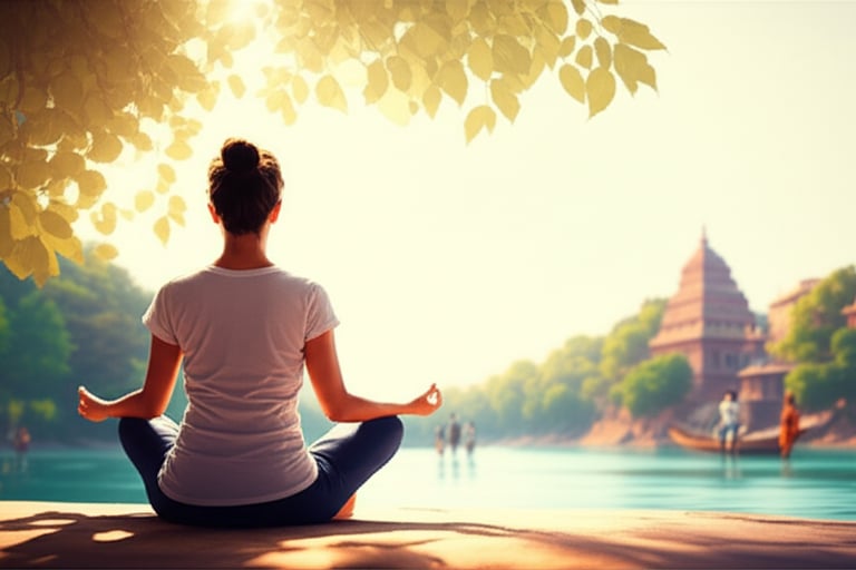 a women doing meditation for emotional meditation