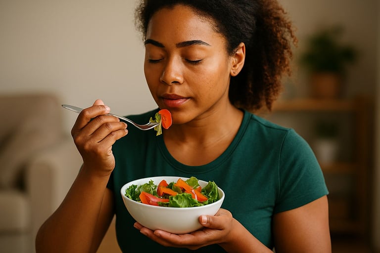 Alimentação consciente para controle de porções e emagrecimento sustentável