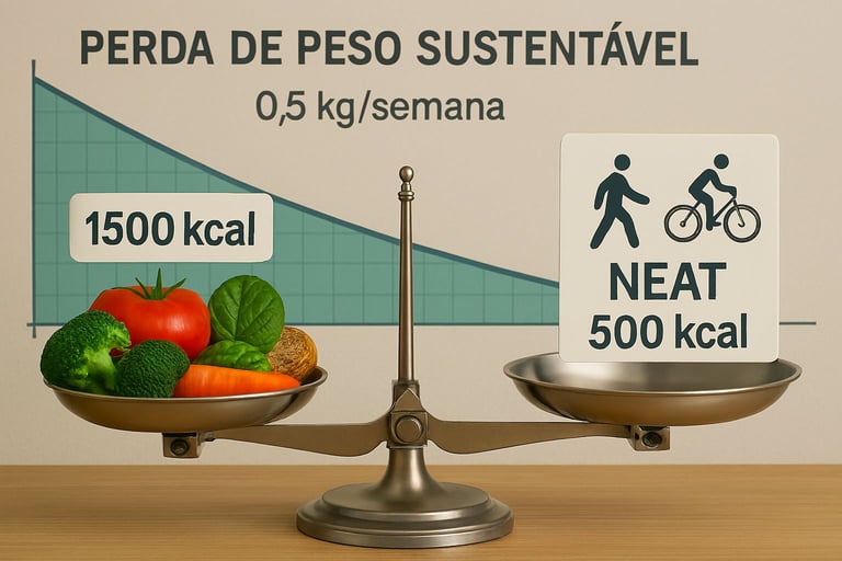 Criando déficit calórico seguro para perder 0.5kg/semana