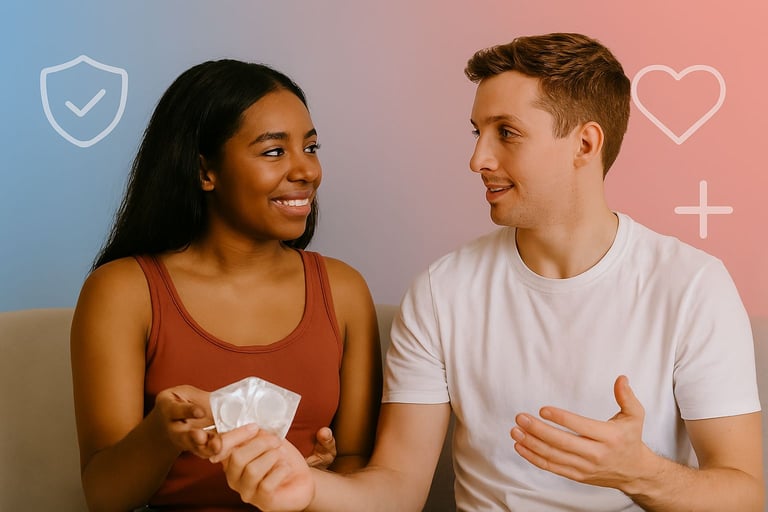 Comunicação clara entre parceiros sobre sexo seguro