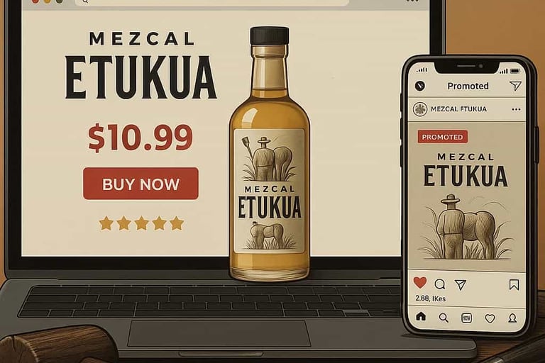 : Representación de los desafíos legales del mezcal en el comercio digital y redes sociales