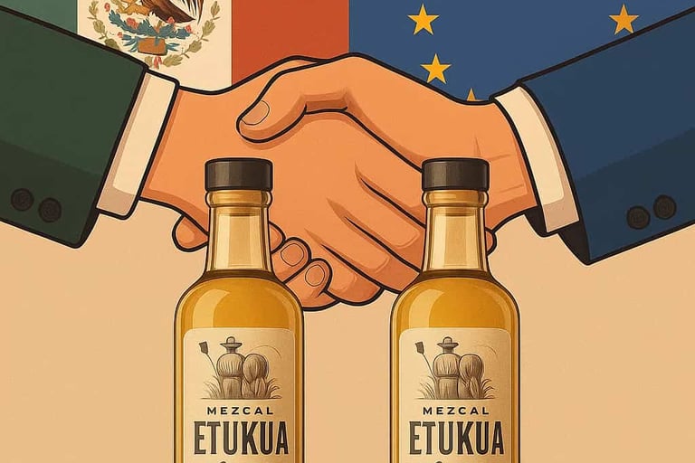 Representación de acuerdos internacionales para la protección del mezcal mexicano