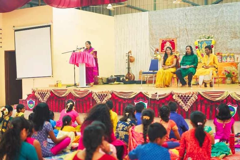 sangeetham event sjkt srimathi laxmi with teacher nanthini and master bala