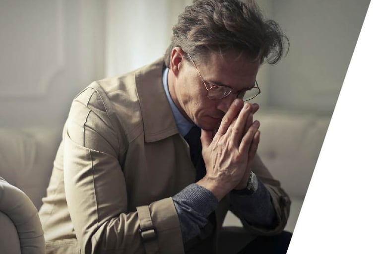 An image of a depressed man