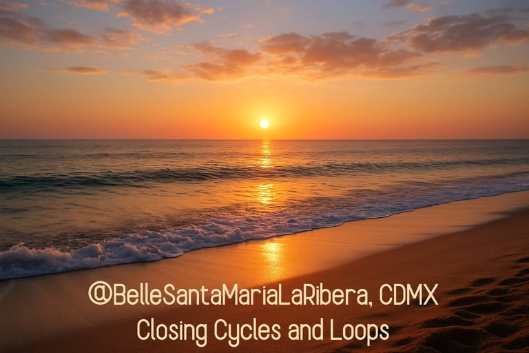 release of stagnant energy and the closure of past cycles. A peaceful image for the 'Closing Cycles