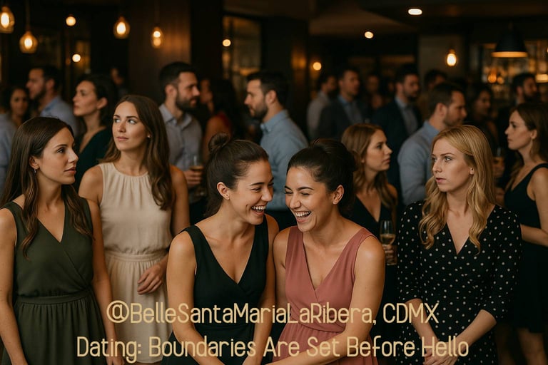 relaxed, confident energy, are laughing and enjoying each other’s company while ignoring the men