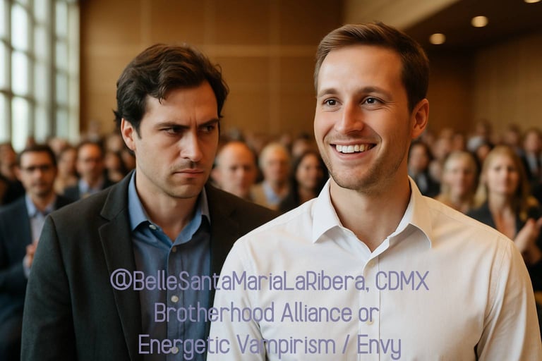 male friendship envy energy vampirism conference scene successful man