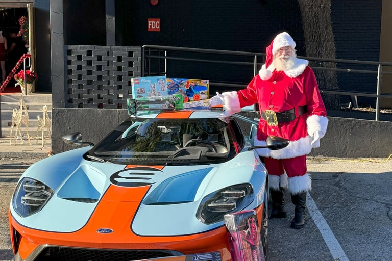 The Santa Cowboy at Exotics Network Fundraiser