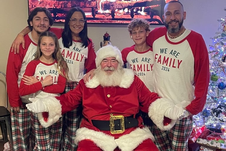 The Santa Cowboy at a Home Viait