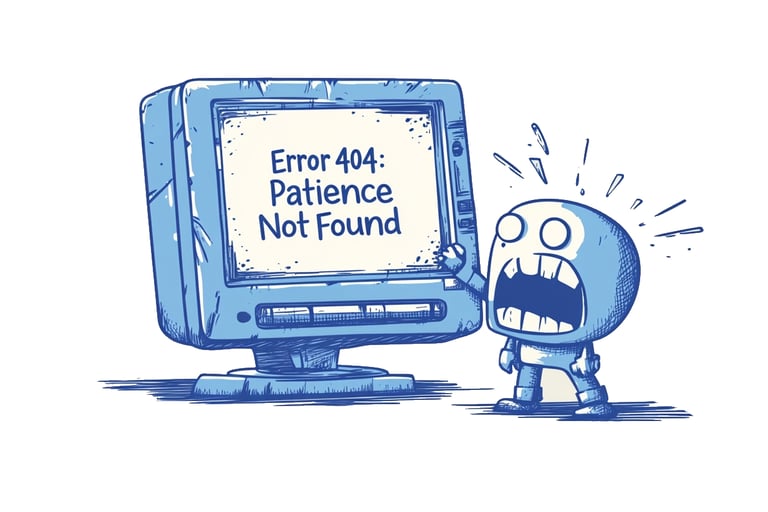 a cartoon character holding a sign that says error 404