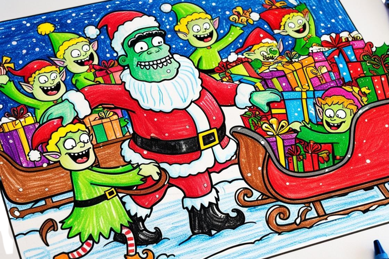 Franken Santa and Zombie Elves
