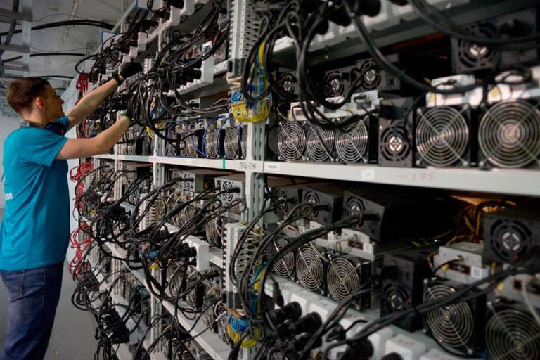 Mining farm machines