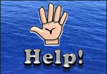Disciple Peter is sinking when he takes his eyes off Jesus. Picture designed by Debbie Dunn.