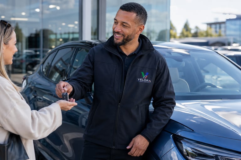 keys being handed to a client 