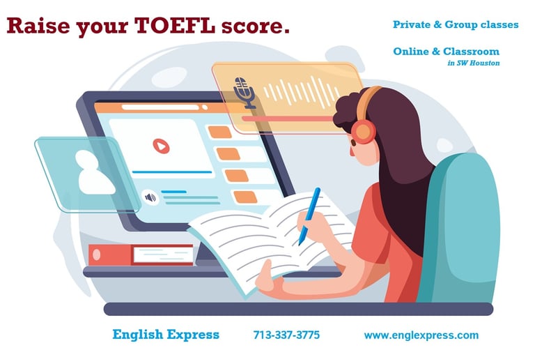 TOEFL classes for dentists, pharmacists, teachers, nurses, and university students