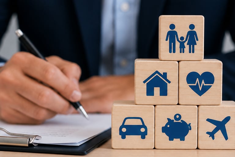 Insurance and financial planning blocks