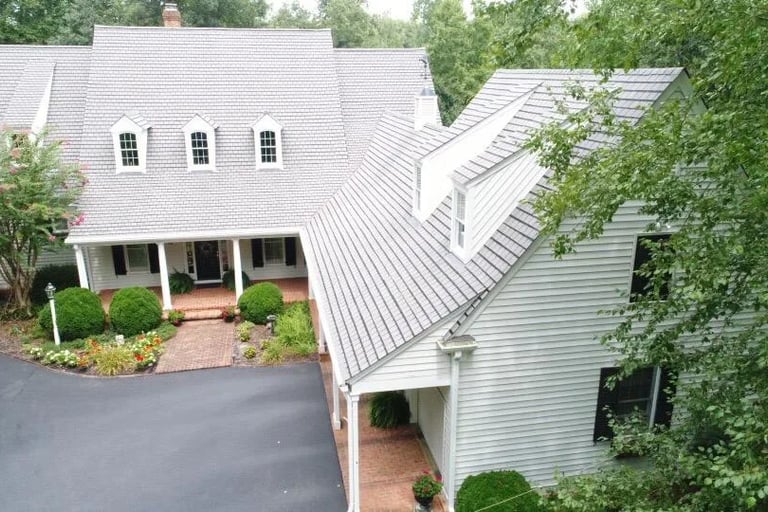 Residential metal roofing project completed in Charlottesville Virginia