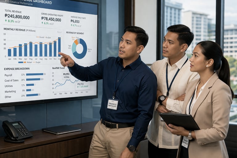 Hotel consultant advising on hospitality revenue performance