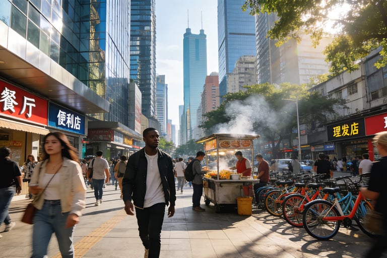 China sourcing - Kaelo's walking scene @Shenzhen street