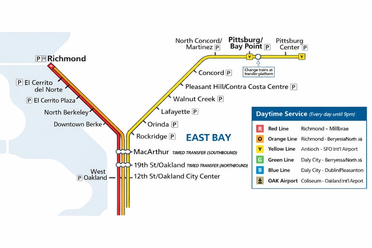 Techno Train SF Map | BART