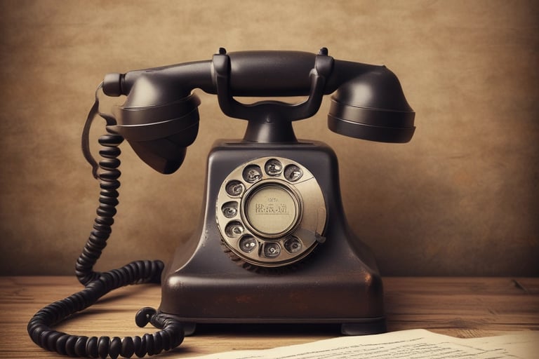 telefono vintage color cafe de disco