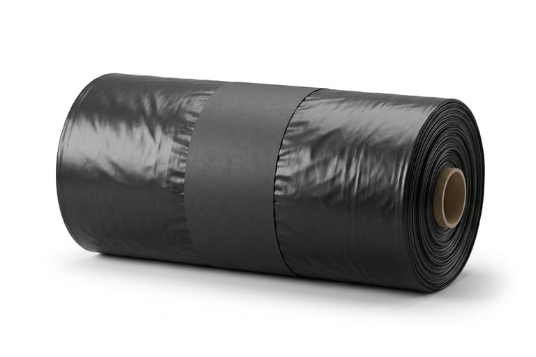 Garbage bag rolls packaging display by NEW GURUNANAK PLASTIC & PACKAGING Indore supplier
