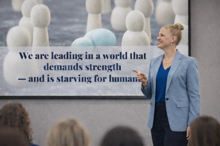 Woman presenting keynote