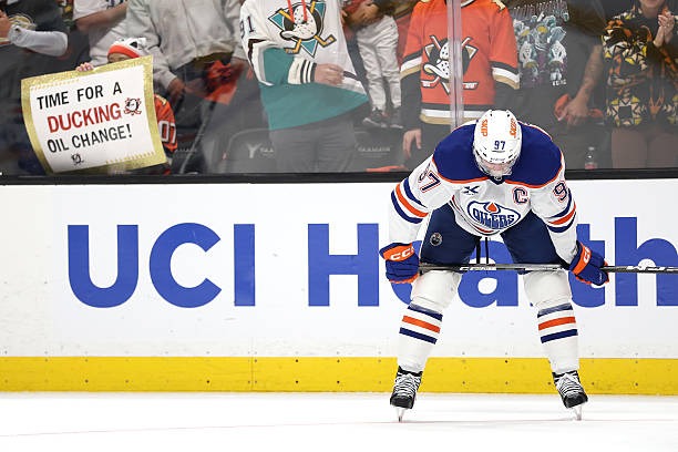 4/30/26 Connor McDavid (Edmonton Oilers) during the 3rd period in Game 6 Round 1 2026 Stanley Cup Playoffs vs Anaheim Ducks 