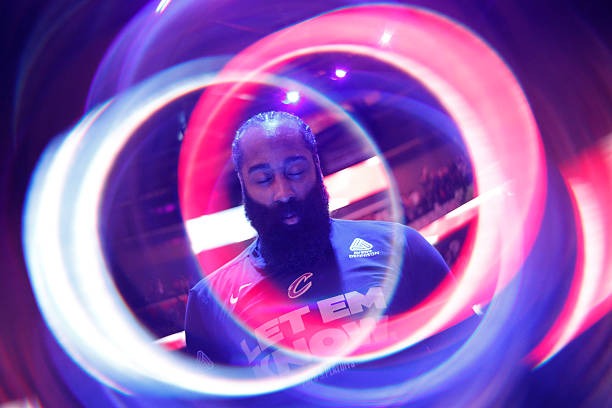 James Harden during pre-game of game 1 during the Cavaliers and Pistons playoff match-up (May 5, 2026)
