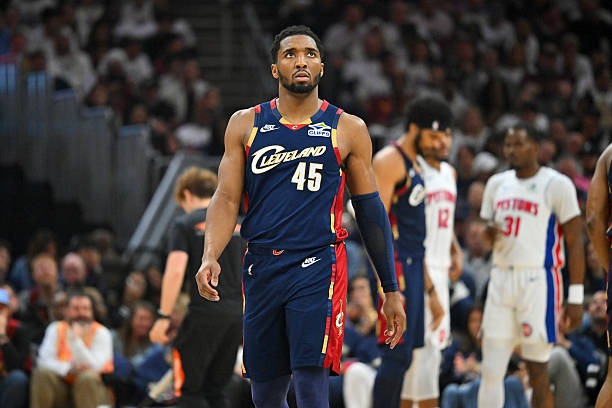 Donovan Mitchell during game 4 of the Cavaliers-Pistons playoff match-up (May 11, 2026)
