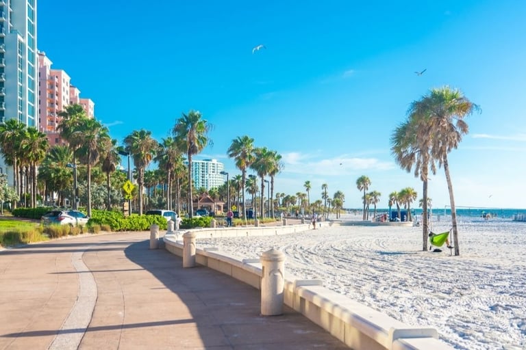 Clearwater, Florida beach and condos