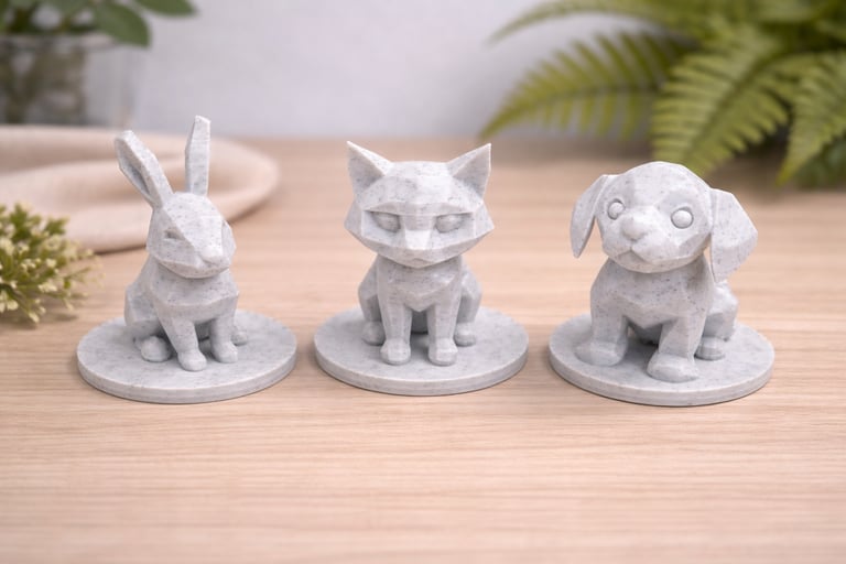 figuras 3d para urnas de mascota