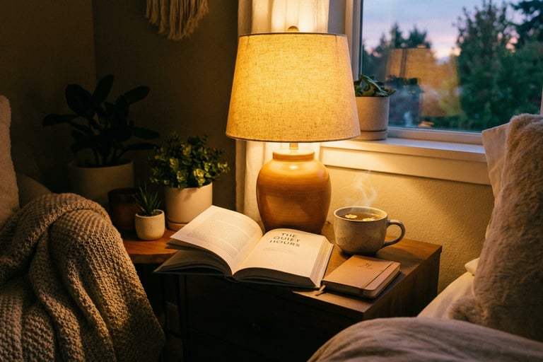 Calm bedroom environment that supports natural sleep