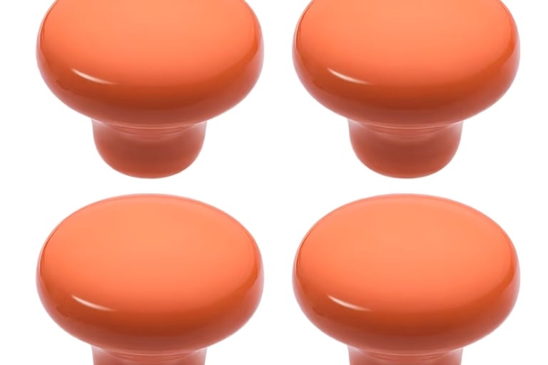 70s knobs in fun orange and round shape