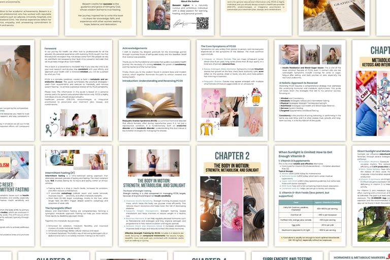 a poster of a magazine article about the ebook: reversing PCOS and improving fertility