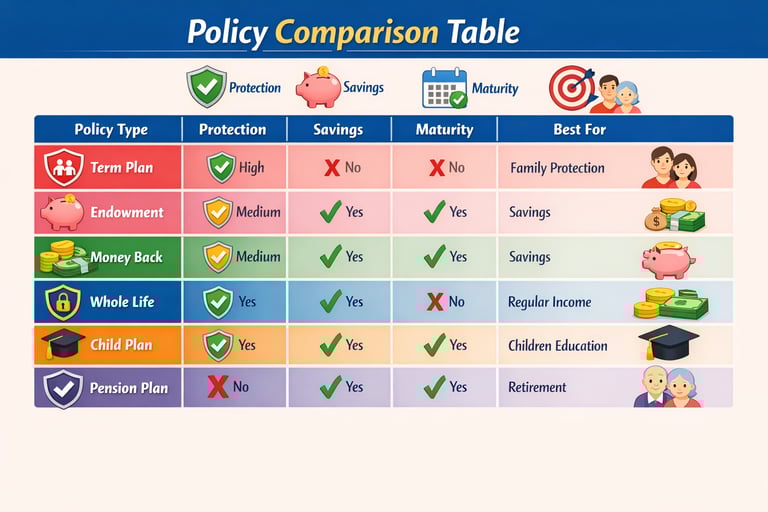 policy comparison table