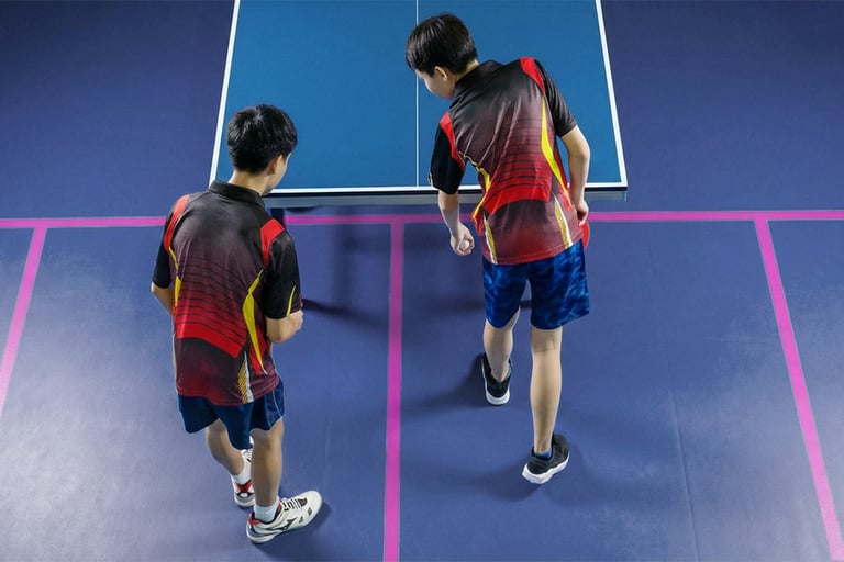 Table tennis coaching for children focusing on fundamentals, coordination, and confidence