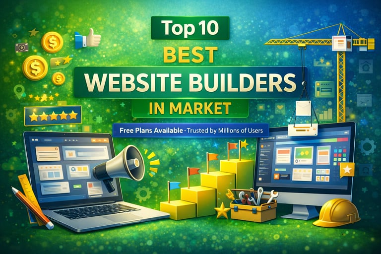 top 10 best website builders for beginners to start business or store