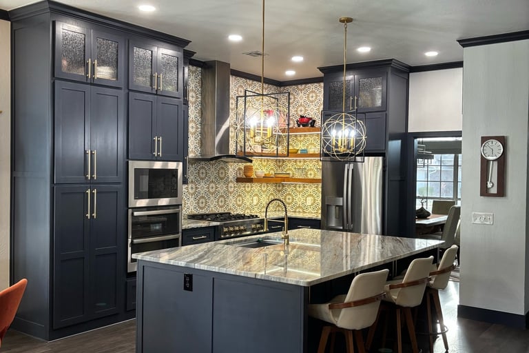 Kitchen remodel with custom cabinetry and layout redesign