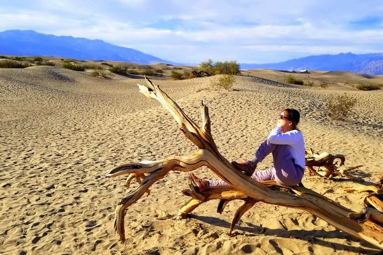 Accompanied by Jerry, Victoria revists Death Valley in 2019