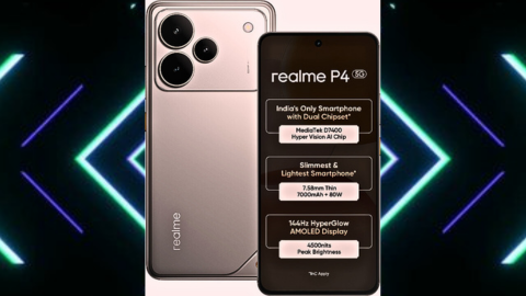Realme P4 5G Thin Phone with 7000mAh Battery and 144Hz Refresh Rate