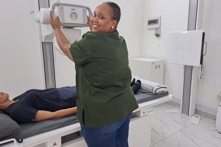 Friendly staff at Lenz X-ray clinic in Lenasia.