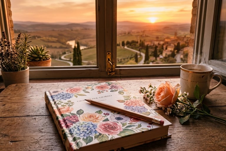scrittura diario e matita ispirazione femminile