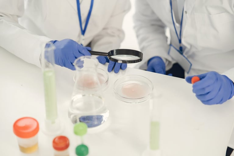 INCI ingredient list on Indian skincare product, magnifying glass highlighting paraben compounds