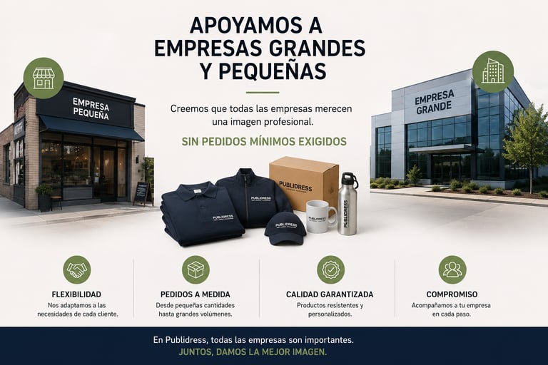 Ropa laboral para empresas pequeñas y grandes con pedidos flexibles y uniformes personalizados Publi