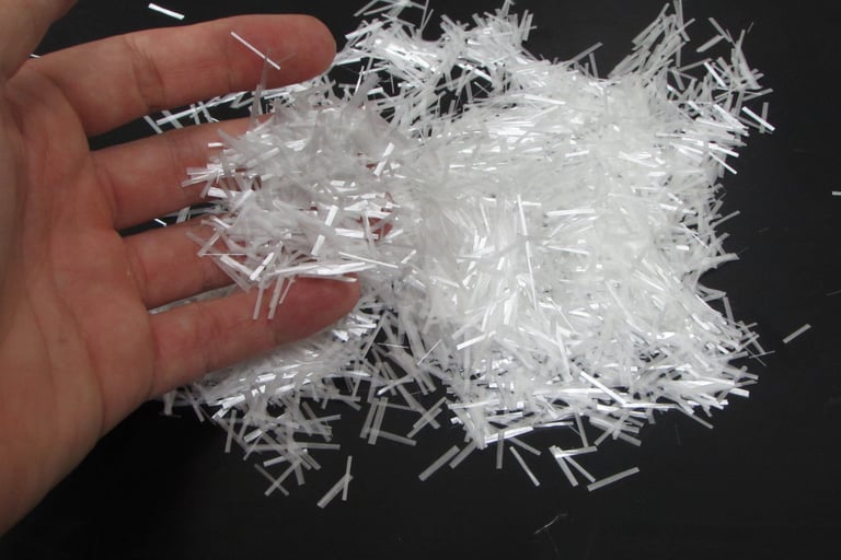 Fibra de vidro para concreto