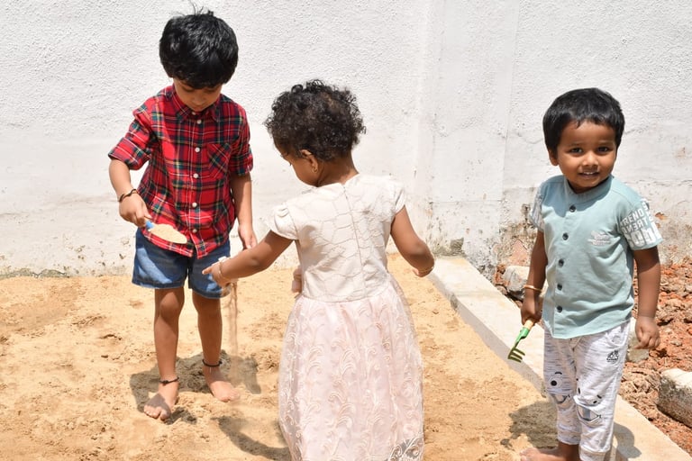 day care , kids enjoying outdoor play