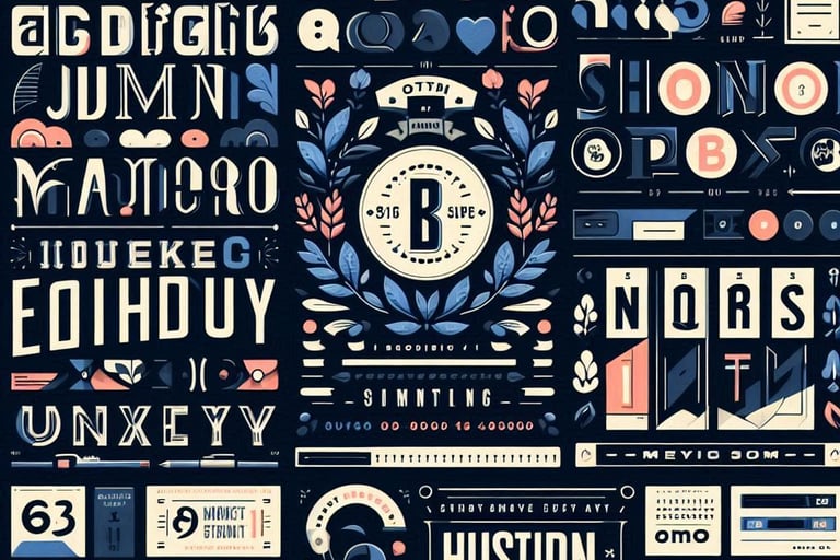 Showcase of innovative typography trends in graphic design