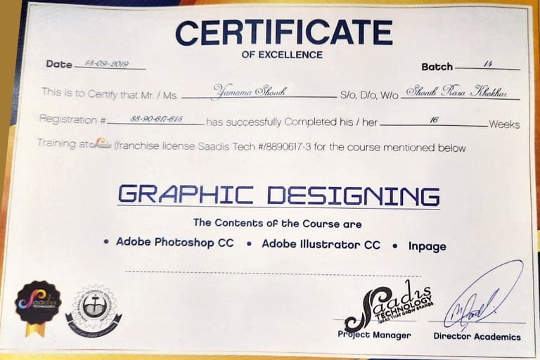graphic designing course